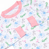 Zoo Park Pals Bamboo Pajama Set, Pink