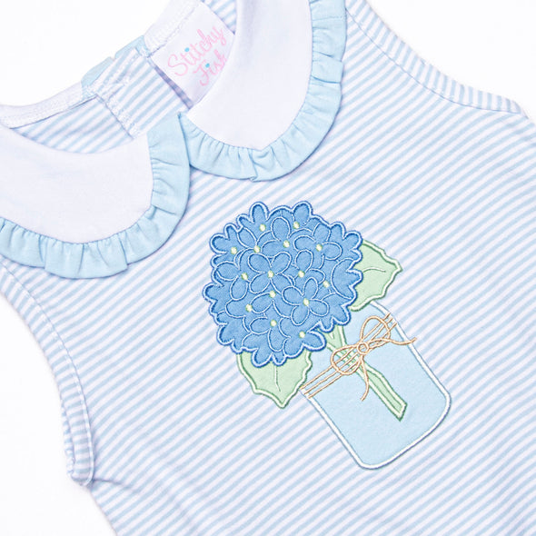 Freshly Picked Petals Applique Bubble, Blue