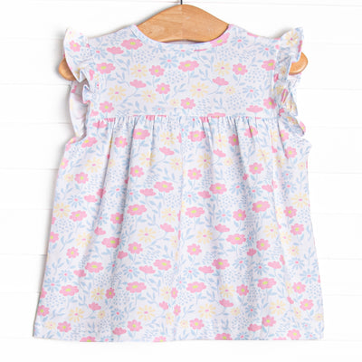 Blooms in the Breeze Top, Blue