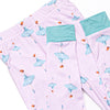 Teal Twirls Bamboo Pajama Set, Pink
