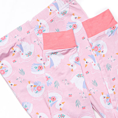 Swan Lake Slumber Bamboo Pajama Set, Pink