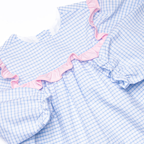 Windowpane Whimsy Diaper Set, Pink and Blue