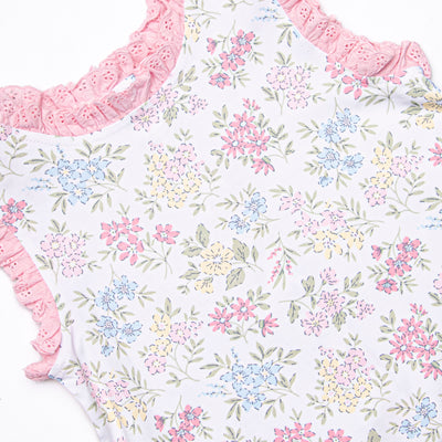 Lace and Lillies Diaper Set, Pink