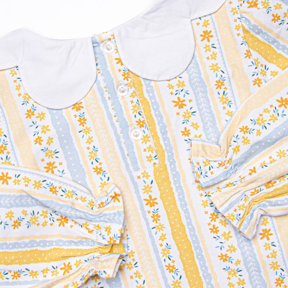 Quilted Quinn Diaper Set, Yellow