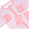 Pink Rosebud Bamboo Zippy Pajama, Pink
