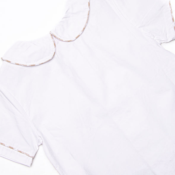 Thanksgiving Day Collared Pant Set, Tan