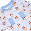 Sleepy Spaniel Bamboo Pajama Set, Blue