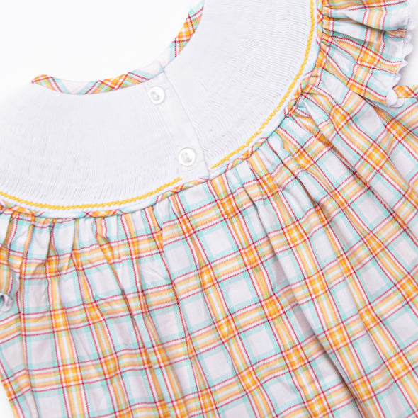 Harvest Haulin' Smocked Bishop Dress, Yellow