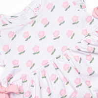 Polka Dot Petunia Side Tie Dress, Pink