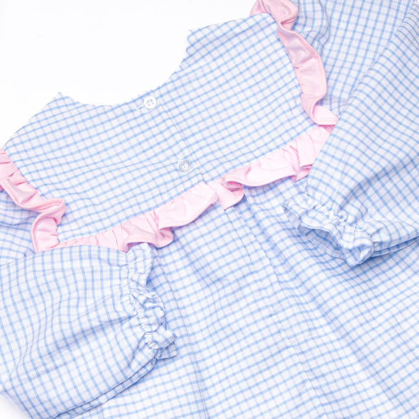 Windowpane Whimsy Diaper Set, Pink and Blue