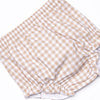 Thanksgiving Day Scalloped Bib Diaper Set, Tan