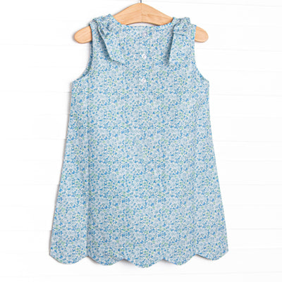 In the Grove Scalloped Dress, Blue