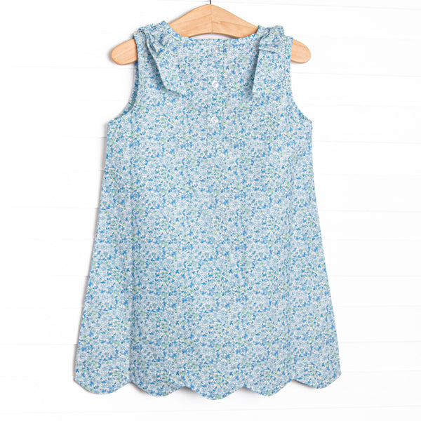 In the Grove Scalloped Dress, Blue