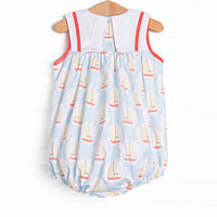 Scalloped Sails Bib Bubble, Blue