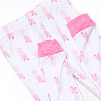 Satin Slippers Bamboo Pajama Set, Pink