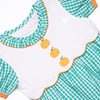 Prim Pumpkins Embroidered Bubble, Green