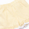 Plain Jane Ruffle Short Set, Yellow Seersucker