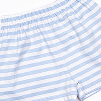 Mr. Mouse Applique Short Set, Blue Stripe