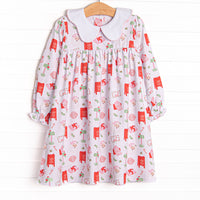 Letters to Santa Dress, Pink