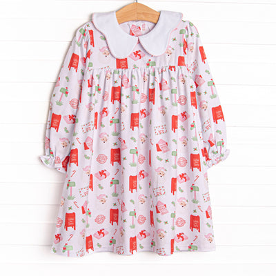 Letters to Santa Dress, Pink