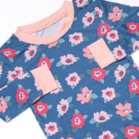 Blooming Beauty Bamboo Pajama Set, Blue