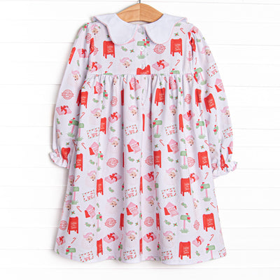 Letters to Santa Dress, Pink