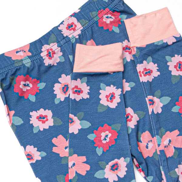 Blooming Beauty Bamboo Pajama Set, Blue