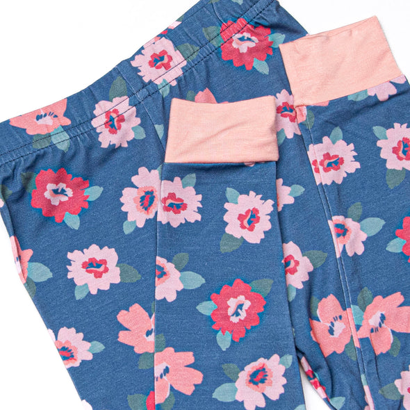 Blooming Beauty Bamboo Pajama Set, Blue