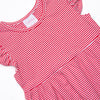 Snack Time Slices Applique Dress, Red