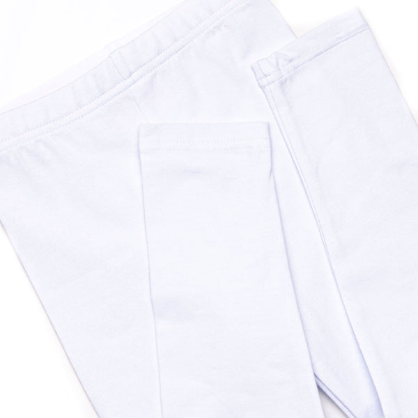 Lexi Legging Set, White and Light Blue Stripe