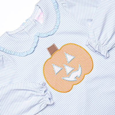 Cutest Carving Applique Legging Set, Blue