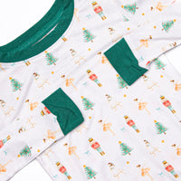 Sugar Plum Fairy Bamboo Pajama Set, Green