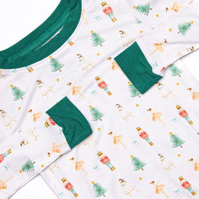Sugar Plum Fairy Bamboo Pajama Set, Green