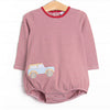 Blue Bronco Applique Bubble, Red