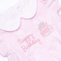 Birthday Wish Embroidered Bubble, Pink
