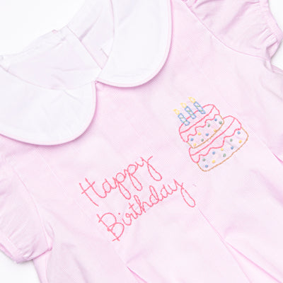 Birthday Wish Embroidered Bubble, Pink