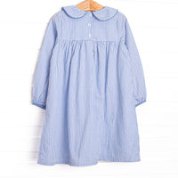 A Moment for Mums Applique Dress, Blue