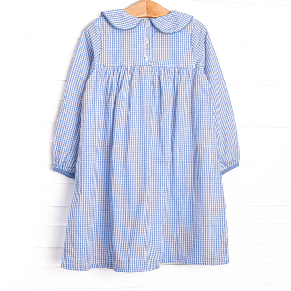 A Moment for Mums Applique Dress, Blue