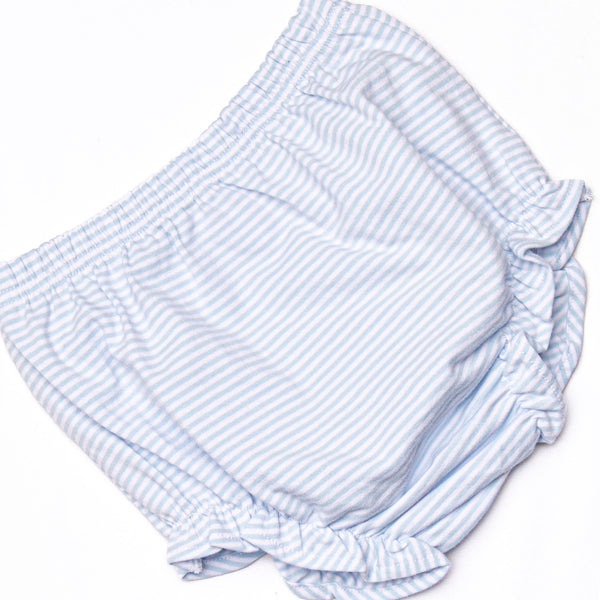 Cutest Carving Applique Diaper Set, Blue