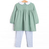 Sage and Stripes Legging Set, Green