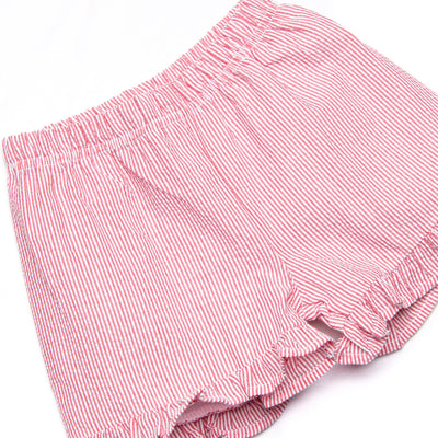 Global Studies Applique Ruffle Short Set, Blue