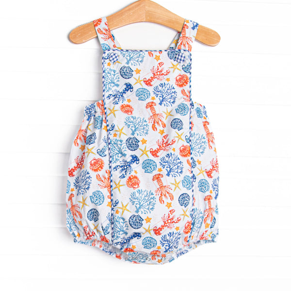Coral Reef Crustacean Sunsuit, Blue