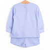 Polka Dot Play Short Set, Blue