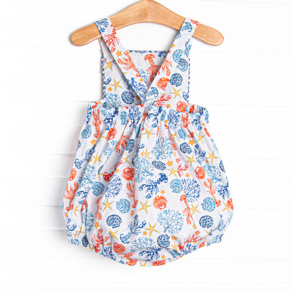 Coral Reef Crustacean Sunsuit, Blue