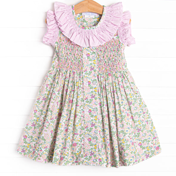 Bleu: Briar Smocked Dress, Pink
