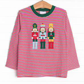 Toy Soldier Trio Applique Top, Red