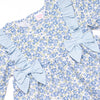 Saylor Floral Bow Diaper Set, Blue