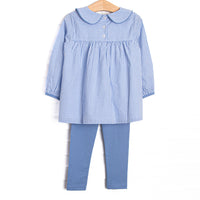 A Moment for Mums Applique Legging Set, Blue