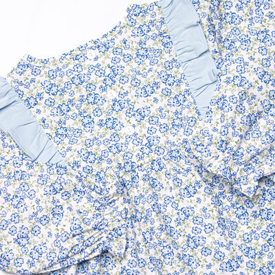 Saylor Floral Bow Legging Set, Blue