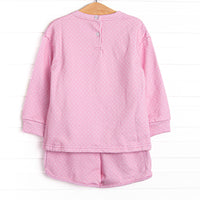Polka Dot Play Short Set, Pink